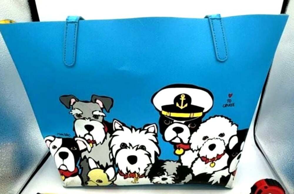 Marc Tetro Sailor Dogs Graphic Print Large Tote Bag